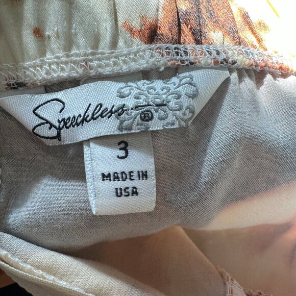 SPEECHLESS FLoral Satiny Strapless Mini Dress Size 3 - Picture 9 of 9